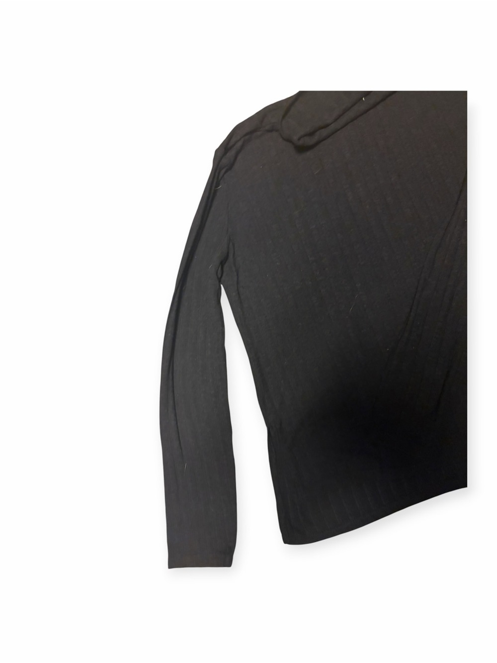 Coldwater Creek Black Women's Turtleneck Ribbed Sweater